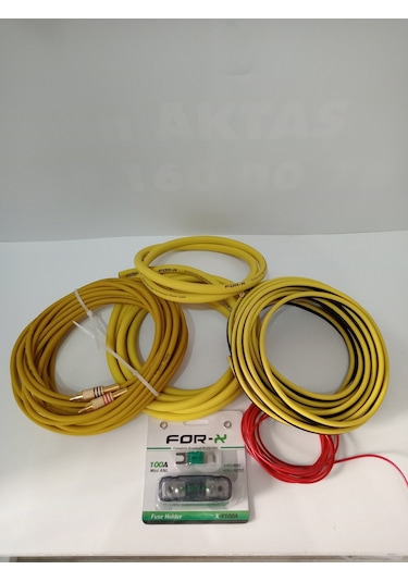 Profesyonel Amfi Kablo Seti 4GA El Yapım Rca Kablo Anfi Kablo Set