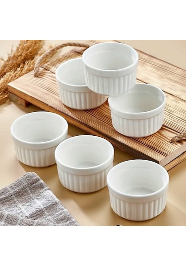 Cooker CKR4036 Porselen Suffle Kabı 6 Parça Beyaz