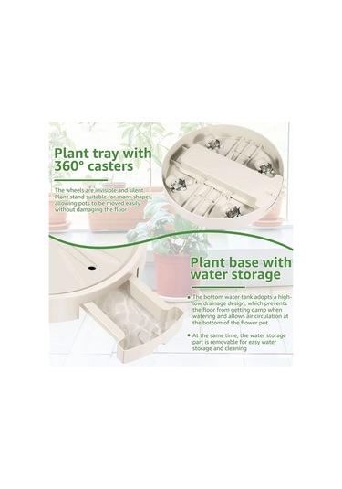 Taşınabilir Bitki Tutucu Yuvarlak Tekerlekli Bitki Tepsisi Gizli Tekerlekli Bitki Tutucu Evrensel Ağır Hizmet Tipi Saksı Tutucu B