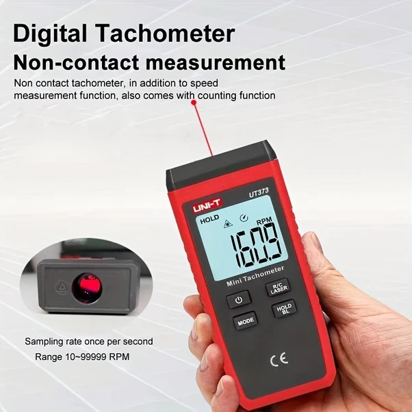 Elmpaly Unı-t Ut373 Mini Dijital Lazerli Dönüş Ölçer Temassız Rpm Metre 10-99999