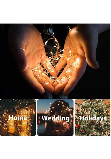 Beyaz Noel Led Işıkları 10 M Peri Işık Usb Yeni Yıl Düğün Parti Tatil Festoon Açık Sokak Çelenk Odası Aydınlatma Süslemeleri Beyaz