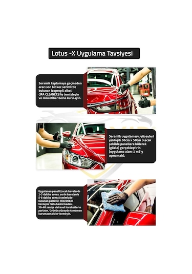 Lotus-x 9h Nano Seramik Kaplama Seti 50 Ml Ipa Cleaner Yüksek Boy