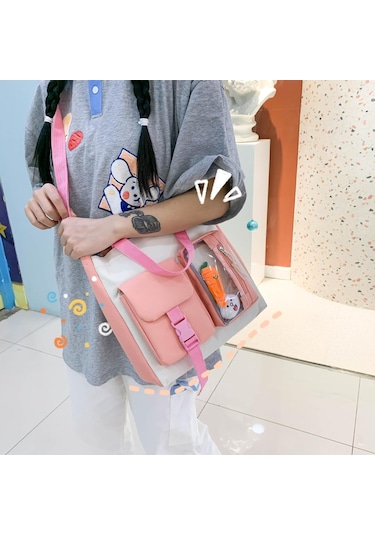 Aromee 4 Parça Genç Kız Sırt Çantası Ortaokul Öğrencileri - Turuncu