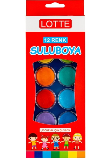 Lotte Suluboya 12 Renk - Büyük Boy 12'li Paket