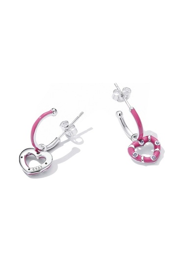 Flybuy 925 Ayar Gümüş Kalp Küpe - Elegan Kolye - Özel Günler İçin Orta Boy