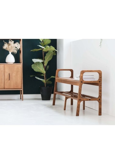 Woodesk Ponte Ahşap, Ayakkabılık Ve Raf Sistemi, 150x65, Tik Renk Teak