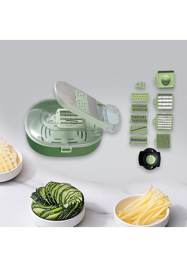 Suntek Patates, Sarımsak, Salatalık Için Pratik Sebze Doğrayıcı Yeşil