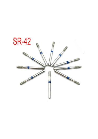 10 Adet/kutu Diş Yüksek Hızlı Bur Matkap Elmas Parlatma Diş Parlatıcı Dentla Laboratuvarı İçin Sr-42