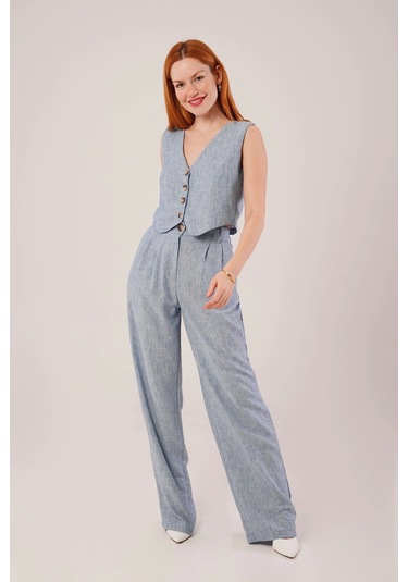 Kırçıllı Desen Mavi Takım Mavi