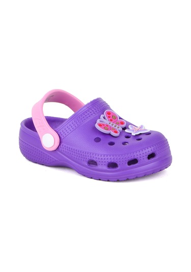 Kinetix Frog Deniz Plaj Havuz Kız Çocuk Sandalet Terlik 667800001268 12 Mor Mor
