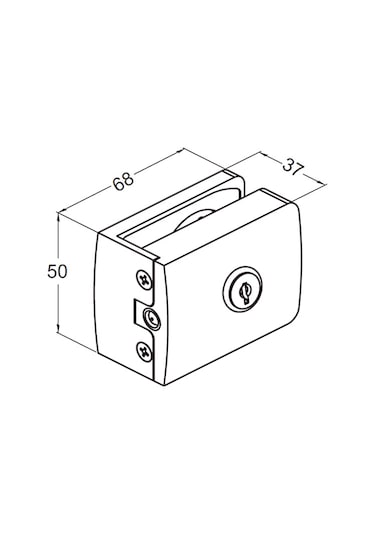Ht-1315-pcbr Sürgülü Cam Kapı Kilidi Anahtarlı