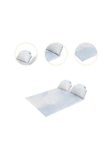 Homyl Baş Destekli Piknik Örtüsü Çim Yürüyüşü İçin Flamingo 145x210cm Çok Renkli