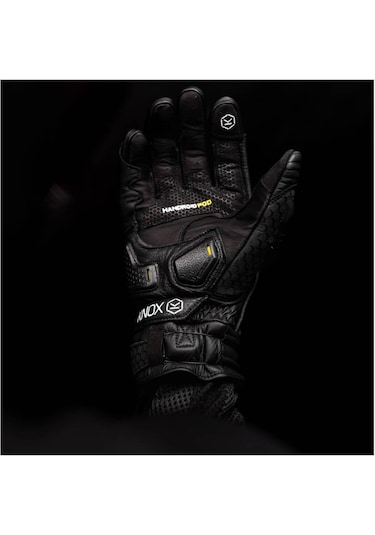 Knox Handroid Pod Mk5 Kısa Korumalı Deri Motosiklet Eldiveni