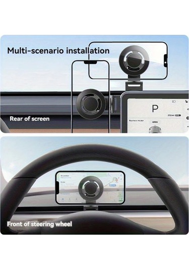 Dashanshop Manyetik Araç Telefon Tutucu At-25a 360 Dönebilir Tutkal Tabanlı Navigasyon Tutacağı