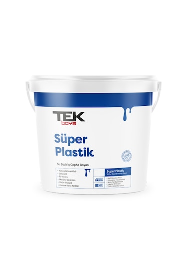 Tek Süper Plastik İç Cephe Boyası 0,75 Lt Siyah Ral 9005 0,75 Lt