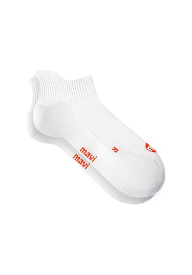 Mavi - Beyaz Aktif Patik Çorap 0911035-620 Beyaz
