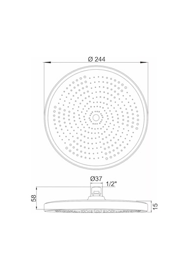 Argo Tropeicsal Duş Başlığı Beyaz 210935664 Gri