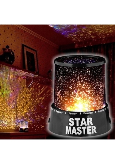 Duvara Işık Yıldız Yansıtan Star Master Gece Lambası-9088004307654 Çok Renkli