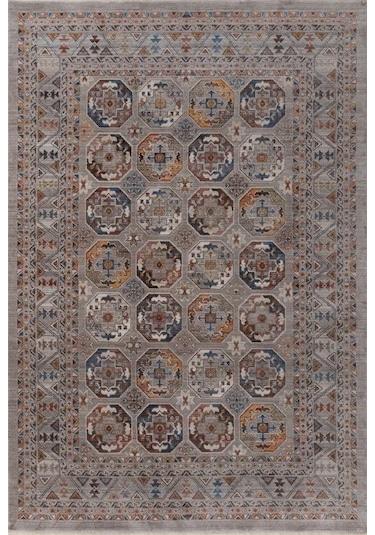 Gabardin Halı 7/24 Serisi 1569 Gri Salon Oturma Yatak Odası Halısı Gri