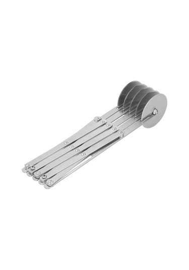 Geeroyoo 430 Paslanmaz Çelik Çoklu Tekerlekli Pasta Dilimi Aracı - Ayarlanabilir Kesim Genişliği İle Hamur, Pizza, Browni Kesimci Diğer