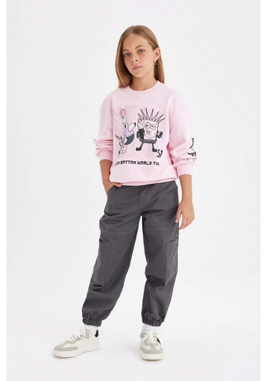 DeFacto Kız Çocuk Kargo Cepli Beli ve Paçası Lastikli Pamuklu Antrasit Paraşüt Pantolon C8843A824AUAR148 Antrasit DeFacto Kız Çocuk Kargo Cepli Beli ve Paçası Lastikli Pamuklu Antrasit Paraşüt Pantolon C8843A824AUAR148 Antrasit