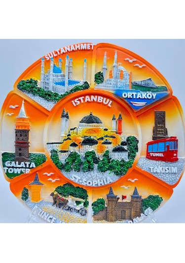 Ayasofya Kabartmalı Dekoratif Tabak Masa Ve Duvar Dekor 18 Cm