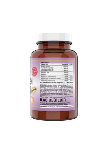 Ncs Hidrolize Collagen Tip 1-2-3 Hyaluronic Acid Glutatyon 90 Tab