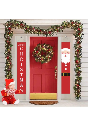 Wezone "dayanıklı Noel Bayrağı - İç Ve Dış Mekan Süsleme İçin Renkli Parti Dekoru" Çok Renkli