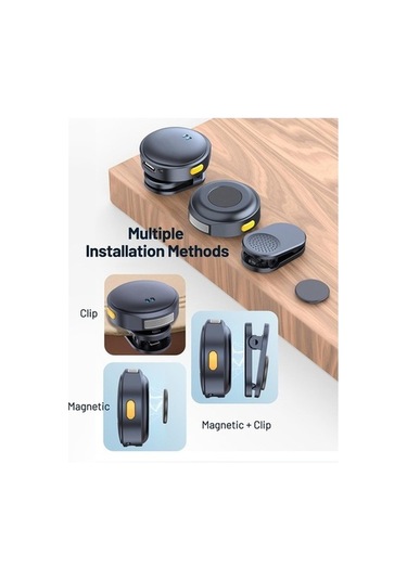 Didadodo Bosphorusboutique Yaka Yaka Mini Mikrofonu, Kablosuz Mikrofon, Profesyonel Ses Ekipmanı Tm, Manyetik Led Ekranlı