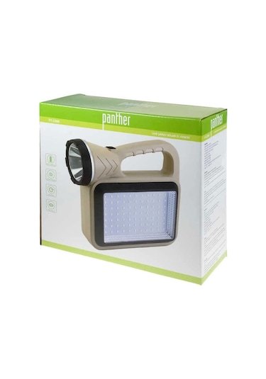 Panther Pt-2208 Usb Şarjlı Solar El Feneri