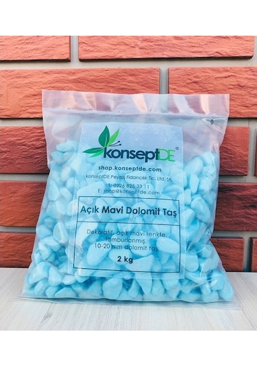 Renkli Dolomit Taş Açık Mavi 2Kg