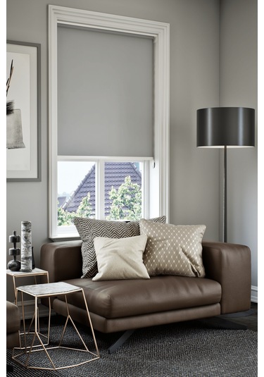 Lazer Kesim Mat Stor Perde, Lazer Kesimli Klasik Serisi, C-1005 Gri Renk Gri