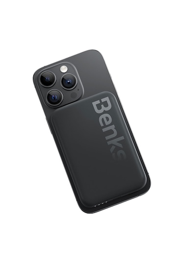 Magsafe Powerbank Benks Mp10 İnce Tasarımlı Powerbank 6000mah Siyah