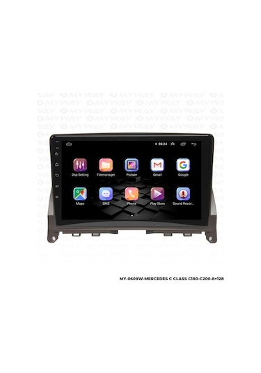 Myway Mercedes C Class C180-c200 Android Multimedya Carplay Navigasyon Ekran - 8gb Ram+128 Gb Hdd - Myway
