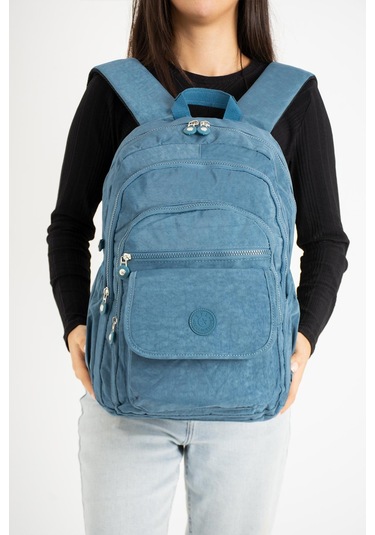 Ultra Hafif Çok Cepli Su Geçirmez Sırt Çantası Unisex Mavi Model:571-2a - Mavi