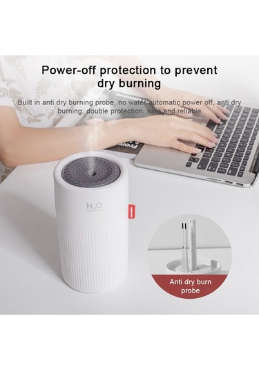 Sones 750ml Büyük Kapasiteli Hava Nemlendirici Usb Şarj Edilebilir Kablosuz Ultrasonik Aroma Esansiyel Yağ Difüzörü