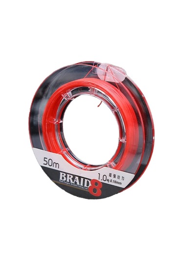 Jzcat Yeni Luya Pe Hattı X8 Buz Olta Anti-solma Olta 50 M Ana Hat Alt Hat Anti-ısırma Deniz Olta-kırmızı-0.6