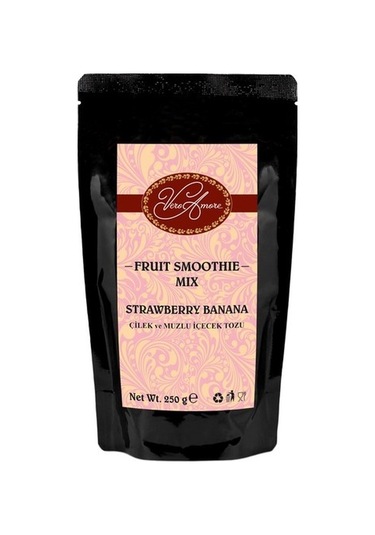 Vero Amore Fruit Smoothie Mix Strawberry Banana Çilek ve Muzlu İçecek Tozu 250 G