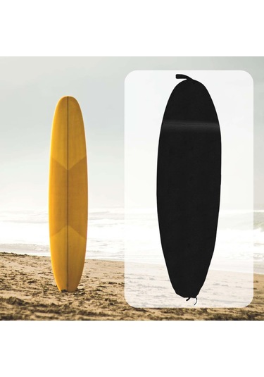 Suntek Hafif Sörf Tahtası Çorap Örtüsü Saklama Işığı 180cmx50cm-siyah Siyah