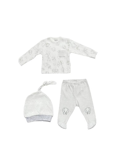 Dear_Enika Andywawa Kız Erkek Bebek Gri Alt Üst Takım Ac22183