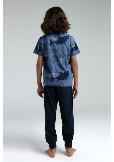 Rolypoly Erkek Çocuk Mavi Pijama Takımı 5274-47552 Mavi