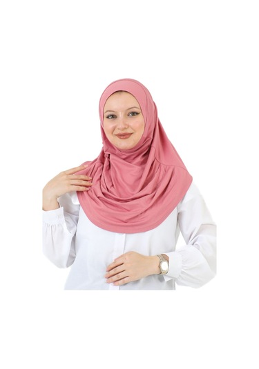 Hazır Giyim Türban Yumuşak Başörtü Şal - Gül Kurusu Gül Kurusu