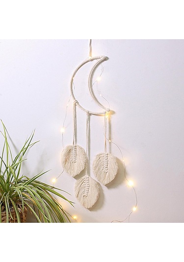 Homyl Şömine Için Bohem Makrome Duvar Asılı Goblen Ay