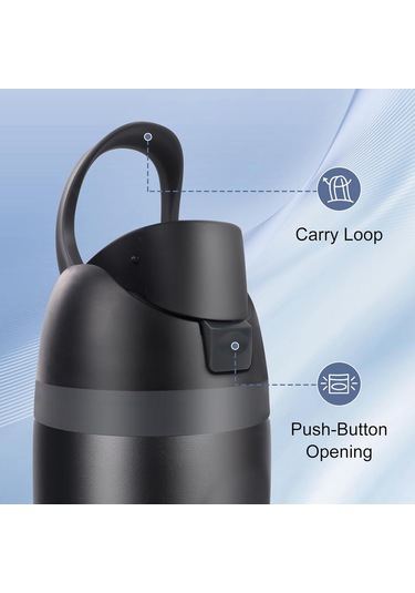 Geeroyoo Sıcak/soğuk İçecekler İçin防漏 Pp Materyal Su Bardakı Değişim Kapak 16/24/32/40 Oz Uyumlu, Tek Tuş Açılış, Siyah Siyah