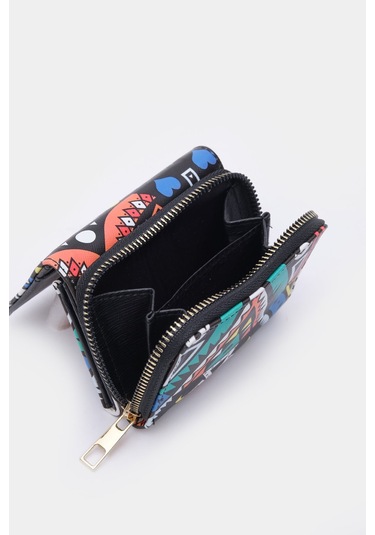Etnik Desen Bayan Cüzdan - Ol-1059 Siyah