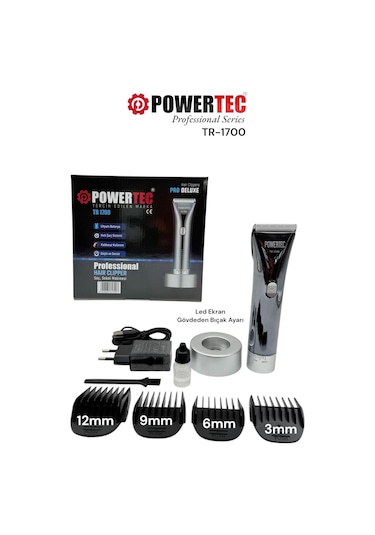 Powertec TR-1700 Pro Deluxe Saç Sakal Kesim Makinesi
