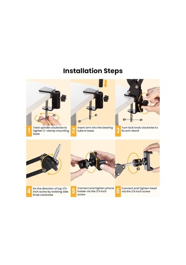 Üst Video Standı, Cep Telefonu İçin Esnek