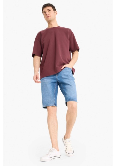 DeFacto Regular Fit Jean Bermuda Şort E5983AX25SMNM28