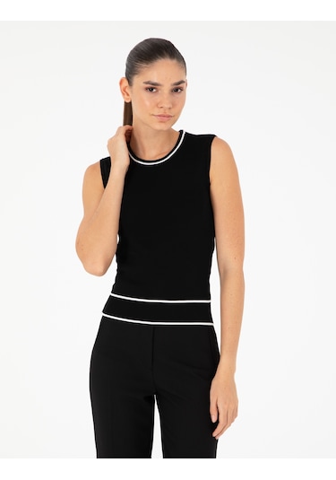 Pierre Cardin Kadın Siyah Bluz Triko 50296459-vr046 Siyah