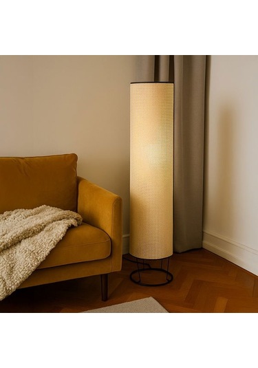 Evidea Lighting Menel Lambader - Krem / Siyah - 110x21x21 Cm Krem / Siyah